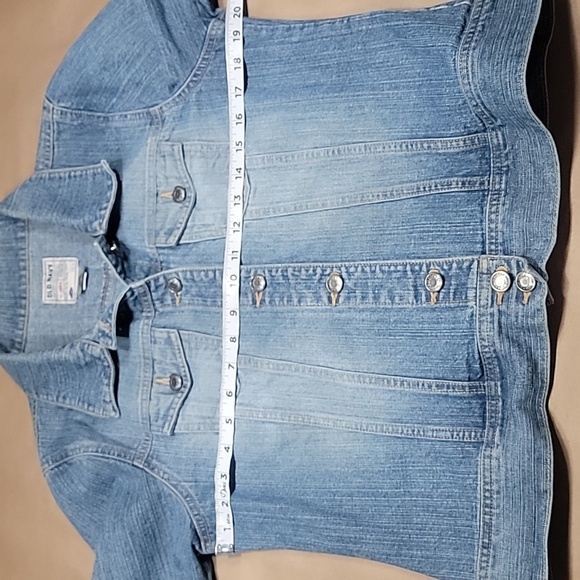 Old Navy Size L Denim Trucker Style Jacket, 100% Cotton, Exc. Used Condition - Picture 6 of 11